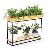 木製棚、木製リビングルームの棚、多層フロアクリエイティブフラワーアセンブリ