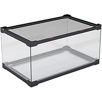 爬虫類ケージ ガラス製 メッシュ蓋 58.5×44×45㎝ 飼育ケース 爬虫類ケージ ガラス製 メッシュ蓋 58.5×44×45㎝ 飼育ケース