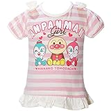 【本体綿100％】2017年 夏物 アンパンマンガール 天竺 ボーダーリボン 半袖Ｔシャツ Anpanman Girl ピンク◇90cm