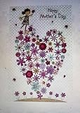 Write From The Heart Happy Mother's Day Card - Pink & Lilac Glitter & Foil Flowers