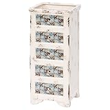 不二貿易 陶製 キャビネット 風 ポットブルー 高さ26.5cm 33942