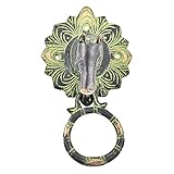 ハンドメイドヴィンテージ真鍮グリーンHorse面Antique Lookドアノッカー装飾デザイナーIndianShelf