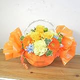 [エルフルール]生花 キャンディアレンジメント オレンジ フラワーギフト プレゼント 贈り物 誕生日 結婚祝い お祝い