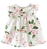 Plus Nao(プラスナオ) ノースリーブワンピース ミニワンピース 花柄ワンピース Aラインワンピース 子供服 女の子 女児 キッズ KIDS フリル ホワイト 60-70