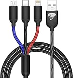 充電ケーブル 3in1 Aioneus 充電コード 3in1 マルチ充電ケーブル USB Type Cケーブル iPhone充電ケーブル マイクロusbケーブル iPhone 14 13 12 11 XR Max Galaxy S20 S10 S9 S8 S7 Xperia XZ 5II 1II Pixel 5 4 3