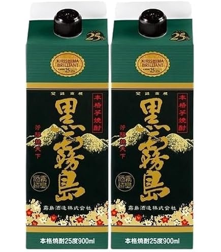 Amazon.co.jp: 【霧島酒造】黒霧島 パック 25度1800ml 12本【2