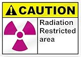Radiation Restricted Area Caution Sign - 14" wide x 10" tall [並行輸入品]