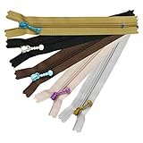 Y.K.K ポーチ用カラフルファスナー 14cm 5色各1本セット 3CF14-COMIX-1