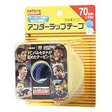 ニチバン バトルウィンアンダーラップテープ 70mm幅 25m巻き 1巻入り × 4個セット