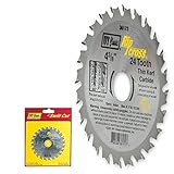 IVY Classic 36172 Ripcross 4-3/8-Inch 24 Tooth Thin Kerf Carbide Circular Saw Blade with 20mm Arbor,
