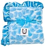 Max Daniel Baby Throw Blanket, Blue Giraffe by Max Daniel Designs