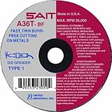 SAIT 23052 Type 1 Cutting Wheel, 3 by 0.035 by 1/4 A36T, 100-Pack by United Abrasives