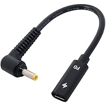 Amazon.co.jp: Cablecc Type C USB-Cメス入力、DC 4.0 * 1.7mm