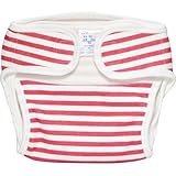 オムツカバー 綿 濃ボーダー レッド 50cm 1枚 ベビー＆キッズ おむつ 布おむつ [並行輸入品]