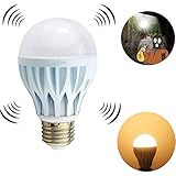 Luxon LEDセンサーライト led電球 口金E26 搭載レーダー探知機付自動点灯 電球色（10W）75w形相当