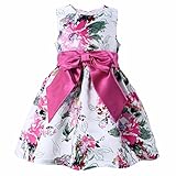 Pettigirl女の子ドレス 花柄 ホワイト地 可愛いワンピース パーティードレス 90-100cm [並行輸入品]