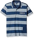 GUESS Big Boys' Short Sleeve Polo Stripes Blue/White 16 [並行輸入品]
