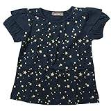 《春夏対応》 nico hrat(ニコフラート) 製品洗い加工済み 42/2天竺半袖星総柄Tシャツ 80cm/NV NO.B-270113