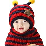 MissとMr　赤ずきんちゃん風 ニット帽 ネックウォーマー セットマフラー ケープ スヌード ニット帽子ニットキャップ キッズ ベビーかわいい 秋 冬 子ども 男の子 女の子 男女兼用 幼児 Kid