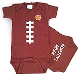 Clemson Tigers将来Tailgater Baby Onesieサッカー