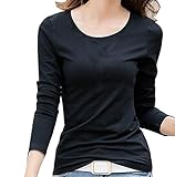 Plus Nao(プラスナオ) Tシャツ カットソー プルオーバー 長袖 ラウンドネック シンプル 無地 レディース トップス カジュアルスタイル スリ グレー L