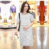 SANSEIJH マタニティ ウェア ワンピース 授乳服 半袖 ボーダー柄 妊婦 産前 産後 夏秋 ゆったり エレガント