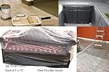 2個のパックマルチ目的ドロップCloths (各Covers 4.5 ' X 12 )ライト重量頑丈な柔軟なクリアプラスチックCovering床カーペットキャビネット家具