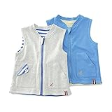 【アウトレット】La Chiave リバーシブルベスト(80～130cm)キムラタンの子供服 ブルー 95 (53275x53475-151a)