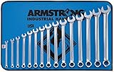 Armstrong 52-634 15 Piece 12 Point Metric Full Polish Long Combination Wrench Set [並行輸入品]
