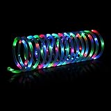 Meikee 19.7 Ft 60 Led調光機能付きロープライト、8モード/タイマー、Battery Powered、屋内と屋外デコレーションクリスマス、庭園、芝生、パティオ、や結婚式、パーティに最