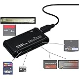 Acuvar eCostConnection 高速オールインワンメモリーカードリーダー/ライター SD/SDHC、Micro SD、CF、XD、MS/Pro & Duoカード用 ブラック All-in-1 Card Reader