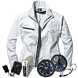 [WinDo] 空調服 フルセット（服+ファンセット+バッテリーセット） 2018 新商品 服/スタイリッシュで高い風循環性 ファン/強い送風力と静音力 バッテリ－/超便利な操作性と1日1個目安 綿6