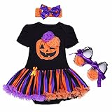 （イーエフイー）EFE　ハロウィン　ベビーロンパース　ベビー服　万聖節　クリスマス　仮装　チューチュースカート付き　カボチャ マルチカラー1 M