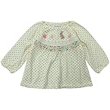 【H28年春物】(日本製) Pample Mousse(パンプルムース) 天竺水玉PT刺繍入りトレーナー 80cm/YE NO.DP-61216