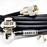RADILA (フジクラ 5D-SFA) (3m) (ML-MP コネクタ) (低SWR 超 低損失) (実測データ付) (アマチュア無線 同軸 ケーブル 5D SFA 5DSFA MP MLJ MJL MLMP MPML モービル)