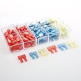 AIRIC 174pcs Nylon Fully Insulated Male Female Quick Disconnects Red Blue Yellow 22-16 16-14 12-10 G