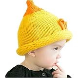Youth Dream(ユースドリーム）シンプルなデザイン　ニット帽　キッズ こども 用　ウサギ耳付き　防寒(イエロー)