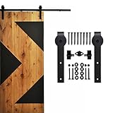 Hahaemallアメリカンスタイル10 ft Single SlidingバーンドアハードウェアBest Heavy Track Hanging Kit ( J形状ハンガー)
