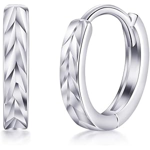 フープピアス ピアス レディース リングピアス メンズ シルバー925 金属アレルギー ピアス リング 男女兼用 ピアス 人気 ジュエリー(A&内径 10mm)