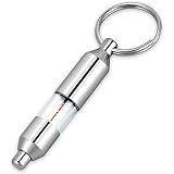 KOME 静電気除去 キーホルダー 静電気ショック解消 真鍮製 真空メッキ 車用 静電気防止 キーチェーン (シルバー)
