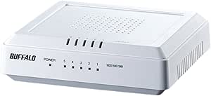 BUFFALO Giga対応 プラスチック筺体 AC電源 5ポート ホワイト スイッチングハブ LSW3-GT-5EP/WH