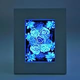 アートフォーシーズン NNF (１．ピンク・ピンクチェリー　ブルー発光)　”光るバラ”　ホタル プリザーブドフラワー