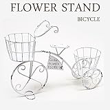 プランター 植木鉢 フラワー スタンド 三輪車 バイシクルプラントスタンド アイアン オーナメント