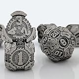 サイコロ 多面体 ダイス 多面体サイコロ 7個入り D20 D12 D10 D8 D6 D4 Dungeons and Dragons 、DND、 TRPG、 MTGなどテーブルゲーム用テーブルゲーム ロールプレイングボードゲーム ギフト (ニッヶル色)