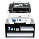 FITUEYES プリンター台 机上台 デスクオーガナイザー 木製 黒 DO204701WB
