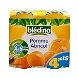 アップル＆アプリコット（4月6日ヶ月）4×130グラム (Bledina) - Bledina Apple & Apricot (4 / 6 months) 4 x 130g [並行輸入品]