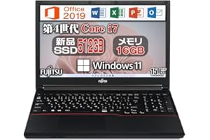 【整備済み品】【今だけメモリ16GB】富士通 ハイスペックノートPC ■爆速第4世代Core i7/テンキー内蔵/Office 2019/Win 11/15.6型/無線WIFI/USB 3.0/HDMI/DVDドラ