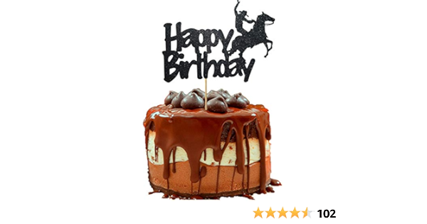 Amazon Co Jp カウボーイケーキトッパー キラキラカウボーイハッピーバースデーケーキトッパー ボーイズ ガールズ キッズ用 カウボーイテーマ 誕生日デコレーション おもちゃ