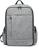 Malirona おむつバッグバックパックママ/お父さんのための防水のおむつバッグベビーカーストラップ付きスタイリッシュな旅行バックパック (グレー)