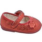 Angel little girls glitterレッドフラワー着物メアリージェーン靴4 – 7幼児用 カラー: レッド
